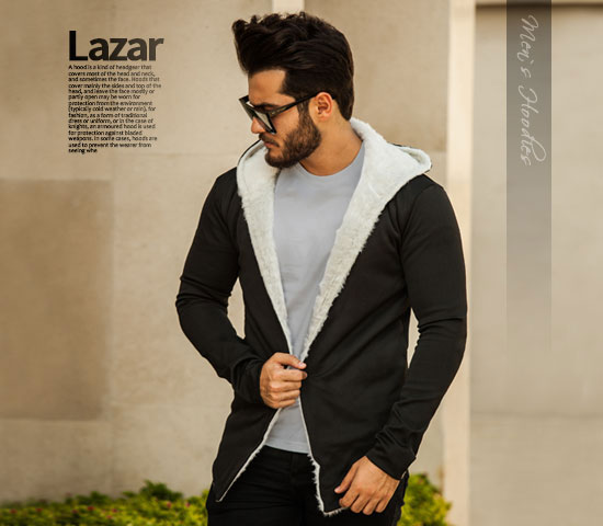 هودی خزدار مردانه  مدل Lazar
