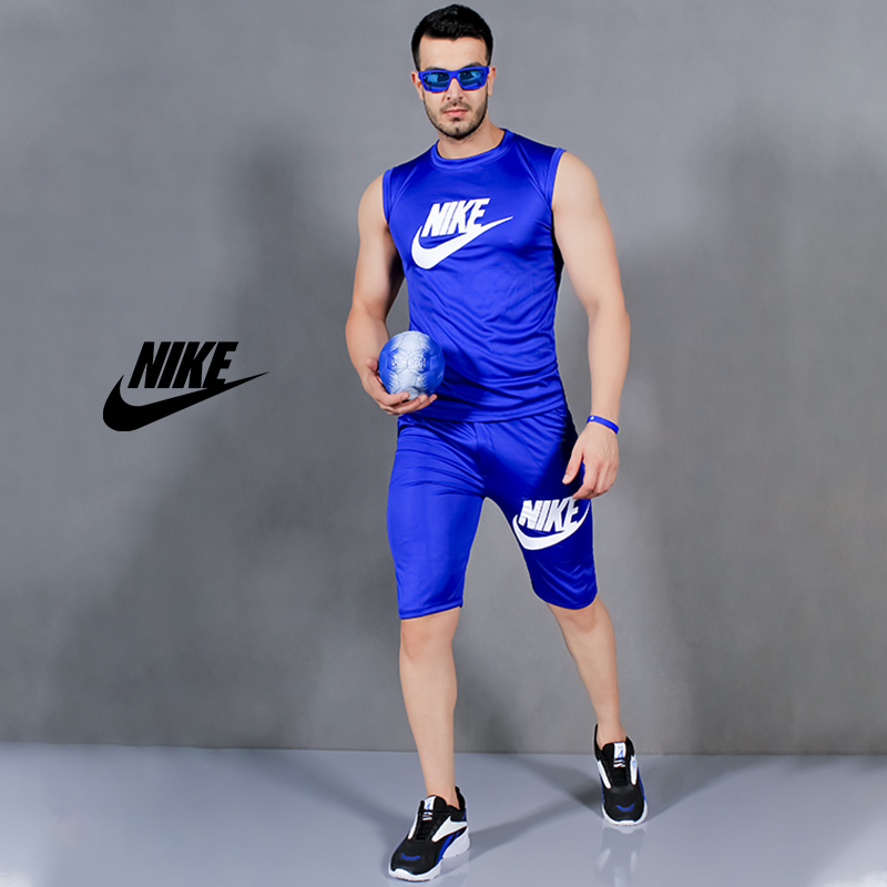 ست تاپ و شلوارک مردانه Nike مدل Royal (آبی)